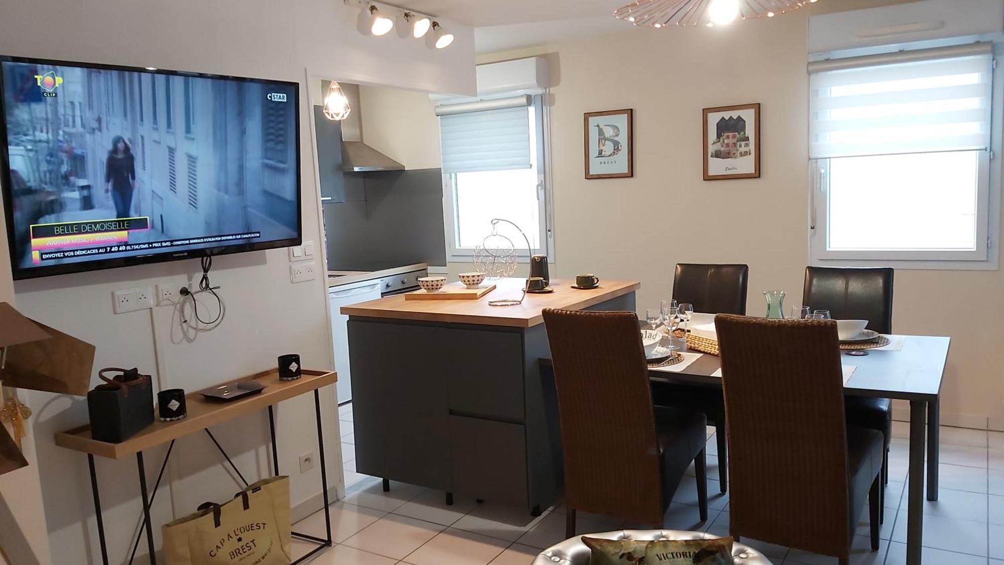 L'Escale N°13 :Appartement Standing Dans Residence Brest Exterior photo